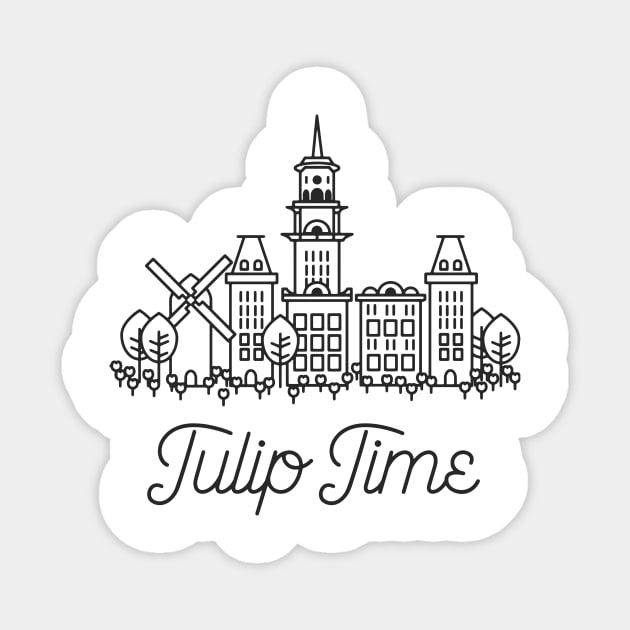 Tulip Time 2 (black) Sticker by ethanunzicker